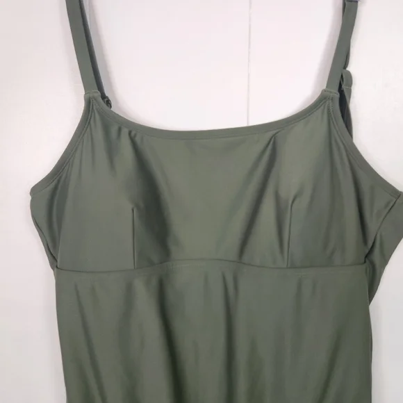 Yummie Shapewear One Piece Swimsuit 1 Pc Swim Bathing Suit Green Size 14 Shaping - Picture 3 of 8